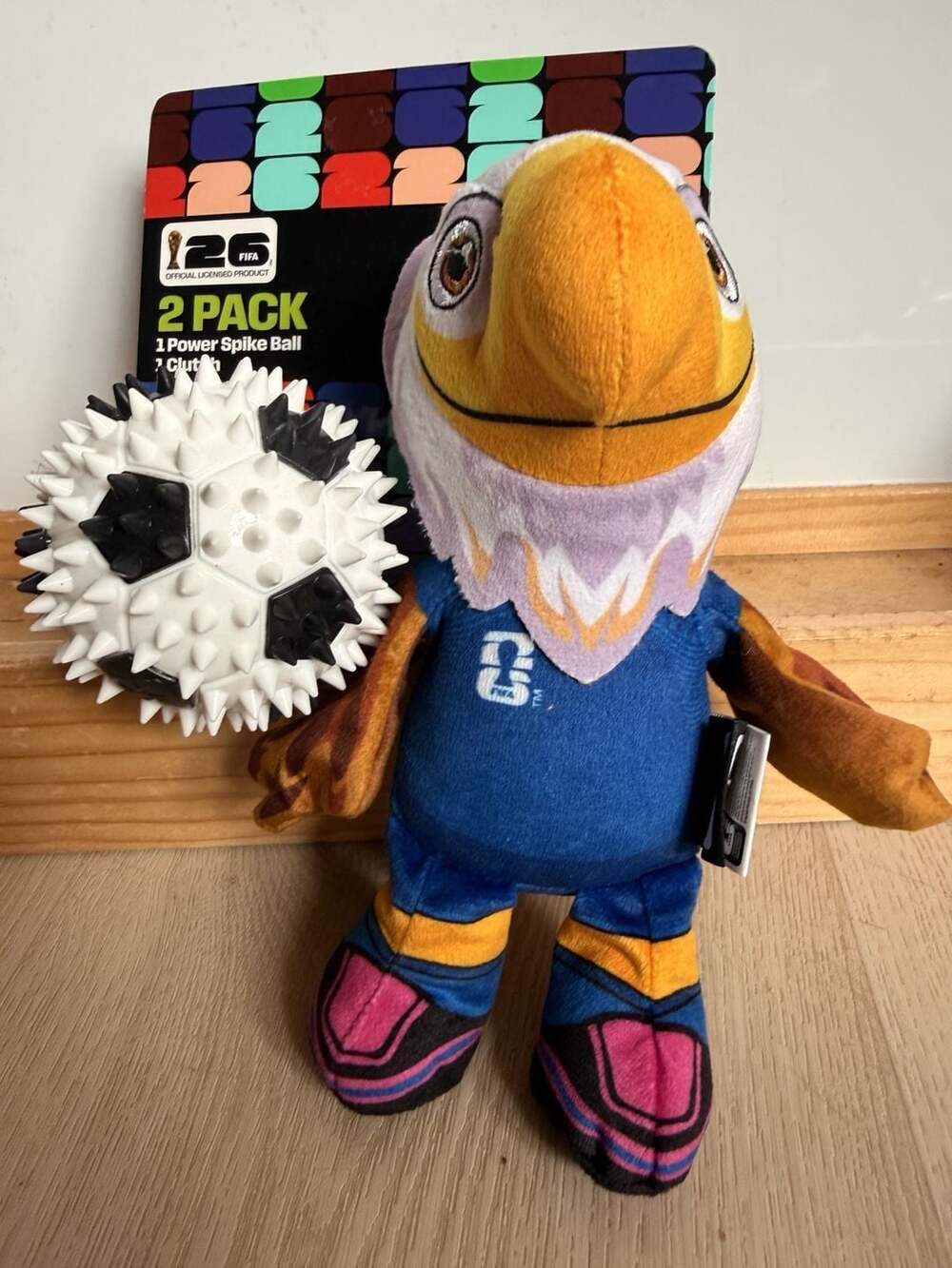 FIFA World Cup 2026 Official Mascot 'Clutch' Eagle 2-Pack with Power Spike Ball
